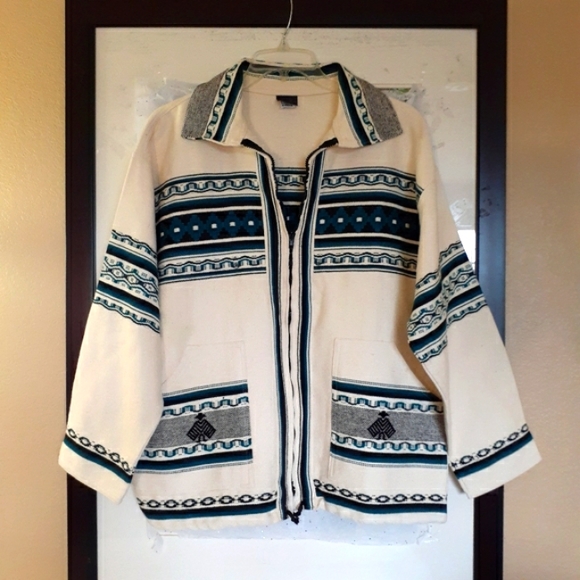 Boho Patchwork Peruvian Artisan Ethnic Jacket - Picture 2 of 5